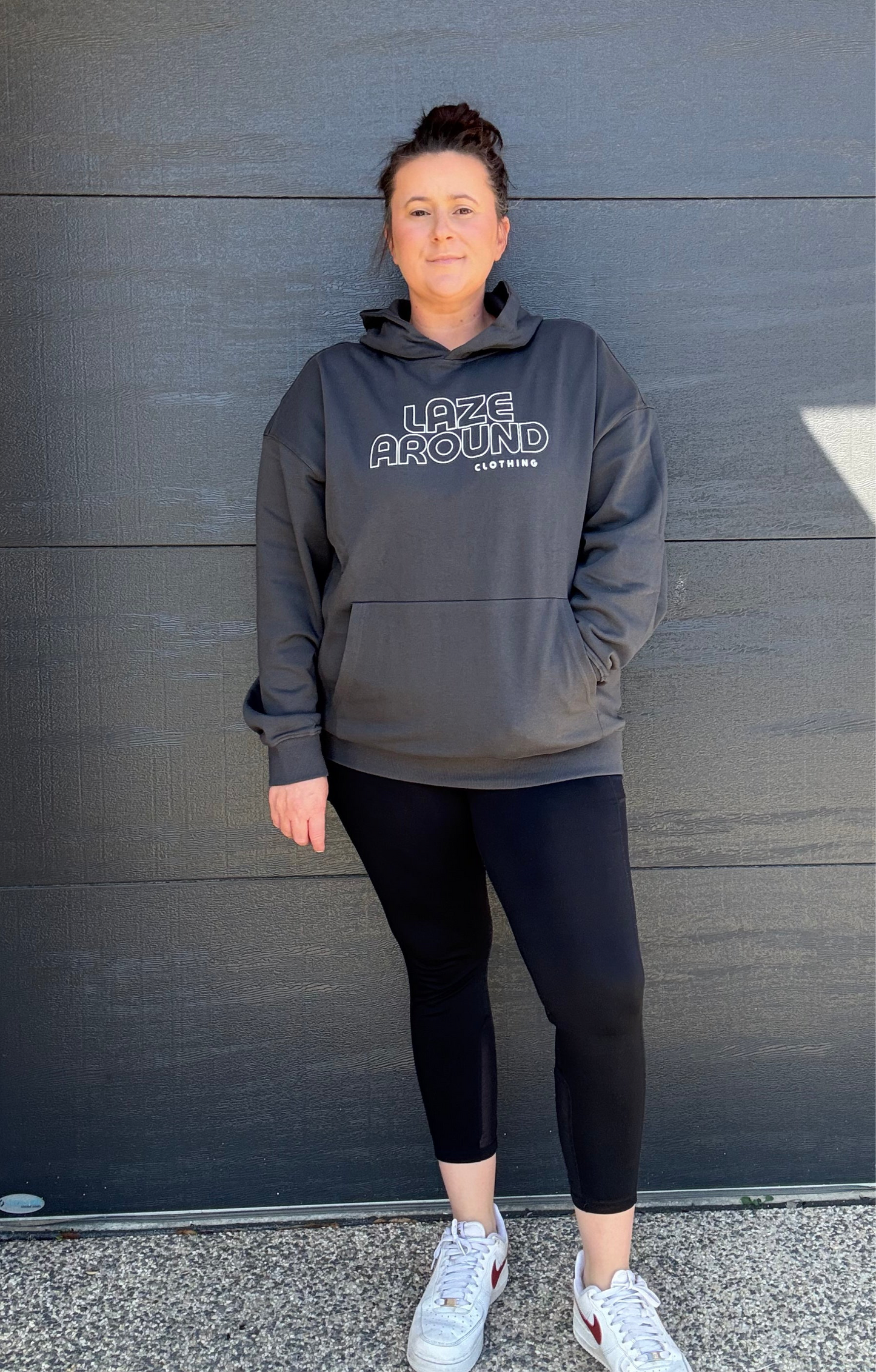 Front Logo Hoodie – Dark Grey