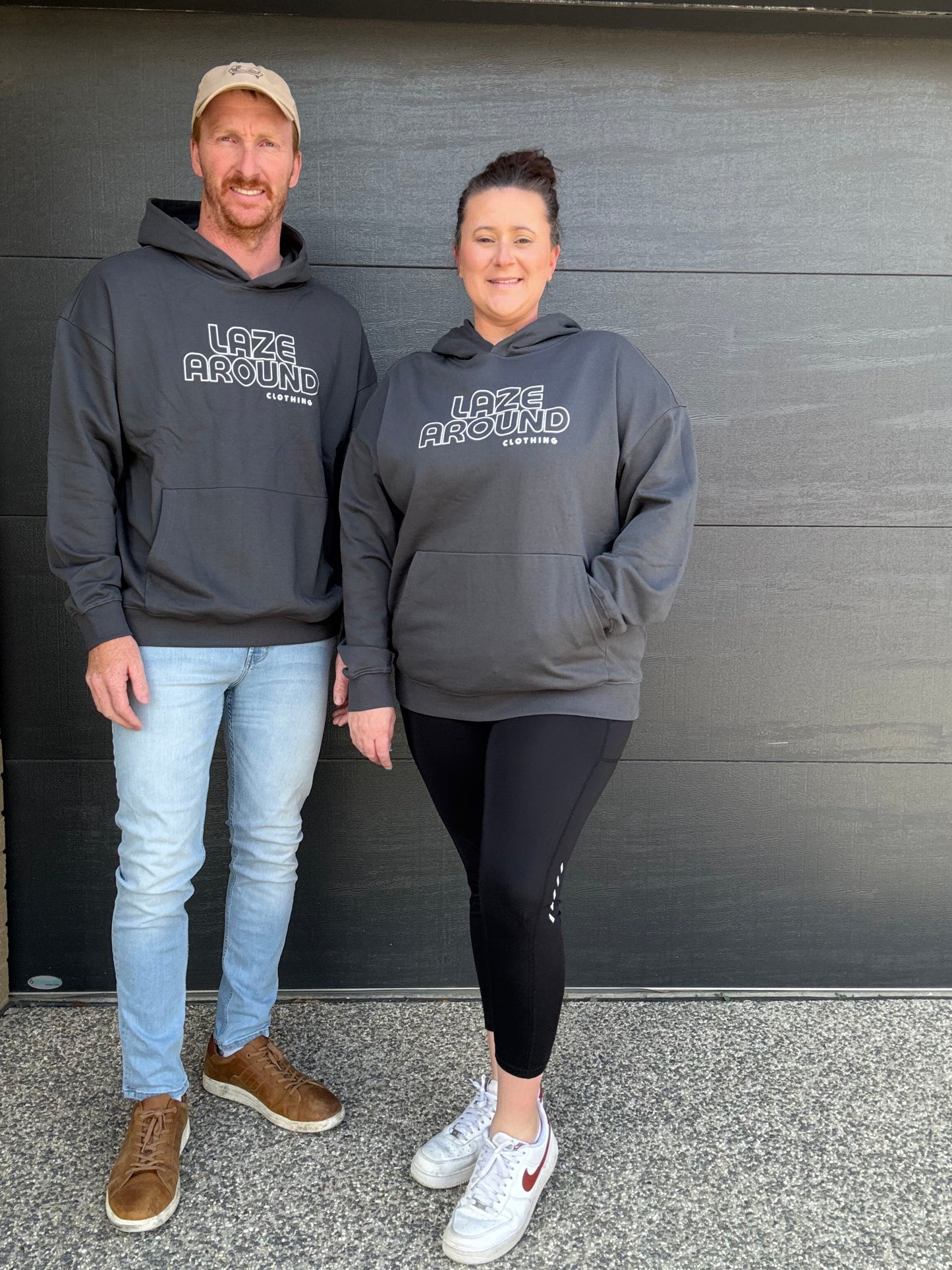 Front Logo Hoodie – Dark Grey